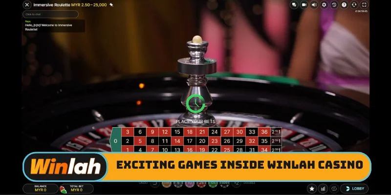 Exciting games inside Winlah Casino
