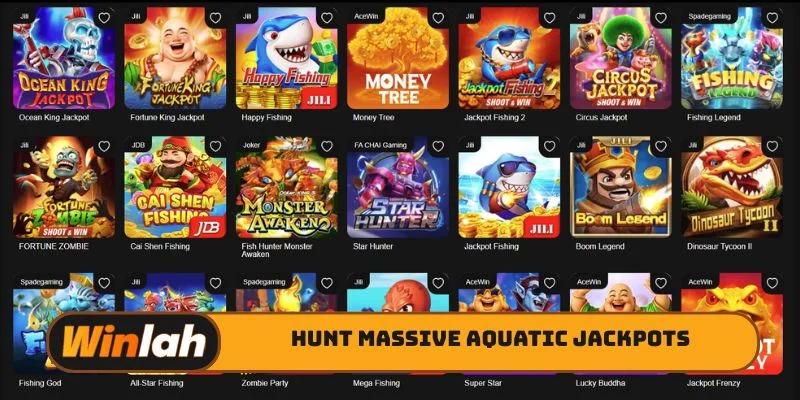 Hunt massive aquatic jackpots in the Winlah arcade today